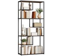 HOMCOM Bibliothèque Étagère de Rangement 7 Niveaux 83x34x180 cm | Cadre en Acier, Style Industriel, pour Salon Chambre Cuisine