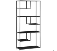 HOMCOM - Bibliothèque étagère - Panneaux de particules - 83x34x180cm - Noir