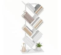 HOMCOM Bibliothèque étroite en Forme d'arbre, 7 Niveaux, Blanc
