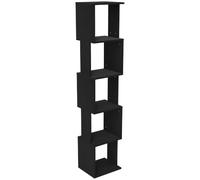 HomCom Bibliothèque 5 niveaux étagère cube bois 33 x 28 x 161 cm noir pour salon/bureau