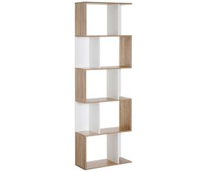 Homcom Bibliothèque Multi-Rangements Blanc 60 x 24 x 185 cm