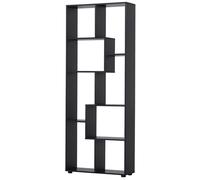 HOMCOM Bibliothèque étagère Zig zag Design Contemporain 70L x 24l x 178H cm Panneaux Particules Noir