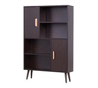 HOMCOM Bibliothèque Scandinave 80L x 24l x 123H cm Wengé