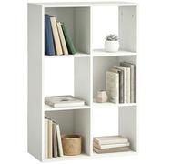 HOMCOM Bibliothèque sur pied à 3 niveaux, étroite, de rangement, avec protection anti-basculement, étagère d'angle pour salon, chambre à coucher, bureau, blanche