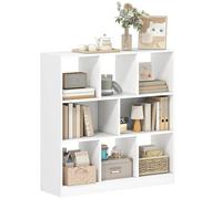 HOMCOM Bibliothèque sur pied avec 8 compartiments - Étagère de rangement cubique - Pour salon, chambre à coucher, bureau - Blanc