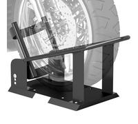HOMCOM Bloque roue moto, cale roue moto en acier, support de transport avec 3 trous réglables en hauteur, compatible avec les roues de 381 à 533,4 mm, noir