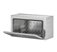 HOMCOM Boîte à outils Caisse à outils Aluminium 76x35.5x40.6cm Argent