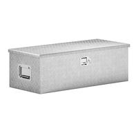 HOMCOM Boîte à outils en aluminium avec serrure à 2 clés, poignée latérale, coffre à outils résistant de 43 litres, boîte de rangement pour pick-up, camping-cars et remorques, 76,2 x 33 x 24,4 cm,