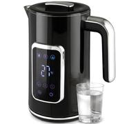 HOMCOM Bouilloire électrique 1,7 L 2 200 W, chauffe rapide, écran LED, température réglable, maintien au chaud, arrêt automatique, protection contre l’ébullition à sec, double paroi, noire