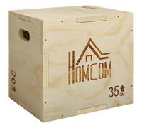HOMCOM Box Jump pliométrie 3 en 1 Appareil boîte à Saut Musculation Fitness & entraînement croisé plyobox pour Box Training 40,5/35,5/30,5 cm en Bois