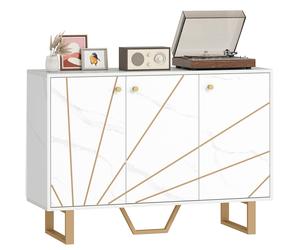 HOMCOM Buffet 107x35x75cm Blanc