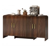 HOMCOM Buffet 152 cm avec portes Soft-Close, meuble TV pour téléviseurs jusqu'à 182,9 cm, noyer