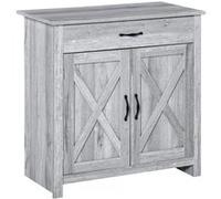 HOMCOM Buffet meuble de rangement style rustique avec tiroir placard étagère intérieure réglable à 3 niveaux grand espace de rangement