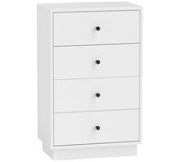 HOMCOM Buffet à tiroirs 4 tiroirs pour Couloir 47x29x75cm Blanc