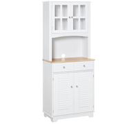 HOMCOM - buffet - Bois - 68x39x170cm - Blanc