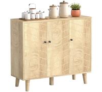 HOMCOM Buffet Cuisine Meuble de Rangement 88,3 x 30 x 76 cm Bois Naturel