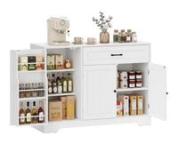 HOMCOM Buffet Cuisine Meuble de Rangement avec Tiroir 110x40x80cm Blanc