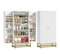 HOMCOM Buffet Cuisine Vaisselier Moderne 12 Étagères 58x29x119,5cm Blanc