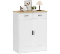 HOMCOM Buffet de Cuisine avec Rangement, 2 tiroirs, Blanc