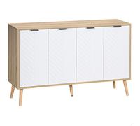 HOMCOM - Buffet de cuisine - Panneau de particules - 120x35x77.4cm - Blanc