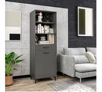 HOMCOM Buffet haut practical pour l'espace style design, Gris