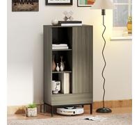 HOMCOM Buffet meuble de rangement avec placard à portes, tiroir, 3 compartiments ouverts et étagères réglables, marron