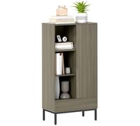 HOMCOM Buffet Meuble de Rangement avec Placard à Portes, tiroir, 3 Compartiments Ouverts et étagères réglables, Style Moderne, Buffet Salle à Manger et Salon, 60 x 34 x 121 cm, Gris