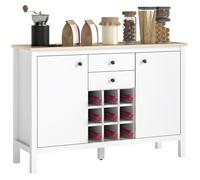 HOMCOM - Buffet - Panneau de particules - 110x35x75cm - Blanc
