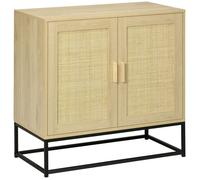 HOMCOM - Buffet - Panneau de particules - 80x40x80cm - Bois naturel