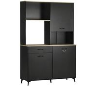 HOMCOM - Buffet - Panneaux de particules - 119x41x180cm - Noir