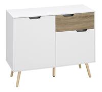 HOMCOM - Buffet - Panneaux de particules - 98x39x81.5cm - Blanc