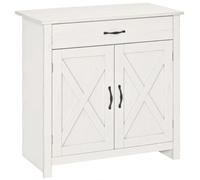 HOMCOM Buffet Salon avec Tiroir 2 Portes 80 x 39,7 x 80 cm Blanc | Meuble de Rangement, Étagère Réglable, Buffet Salle à Manger et Cuisine