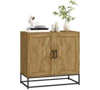 HomCom – Buffet 2 portes style moderne, étagère réglable, 80x40x78 cm, bois naturel