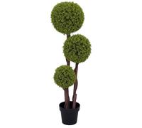 HOMCOM Buis artificiel, plante d'intérieur 115 cm, plante artificielle en pot, plante décorative, plantes décoratives pour la maison, le bureau, l'entrée, le jardin, vert