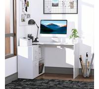 HOMCOM Bureau d'angle bureau droit modulable table de salle à manger 2 en 1 bureau informatique tiroirs x 3 + 2 niches MDF noir Description:Ce superbe bureau informatique modulable droit ou d'angle vo