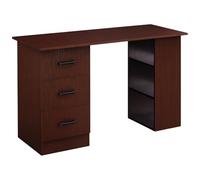 HOMCOM Bureau d'Ordinateur avec 3 Tiroirs Moderne 120x49x72cm Brun | 3 Étagères Ouvertes, Rangement Réversible, Table Informatique, Chambre, Petit Espace, Télétravail