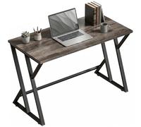 HOMCOM Bureau d'ordinateur avec Base métallique en Z 120x60cm Gris