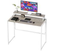 HOMCOM Bureau d'ordinateur pliable avec support d'écran, pour chambre, petits espaces, 100 x 48 x 87,5 cm, bois naturel