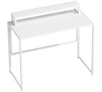 HOMCOM Bureau d'ordinateur pliable avec support d'écran, pour chambre, petits espaces, 100 x 48 x 87,5 cm, blanc