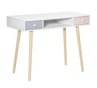 HOMCOM - Bureau enfant - MDF - 100x48x76.5cm - Blanc