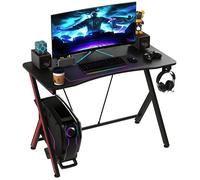 HOMCOM - bureau gaming - Panneaux MDF classe E1 - 105x55x75cm - Noir