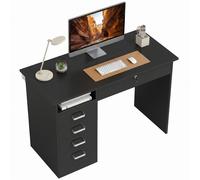HOMCOM Bureau informatique 110x50x76cm Noir