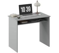 HOMCOM Bureau Informatique avec 1 Étagère 90l x 50P x 74H cm Gris
