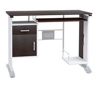 HOMCOM Bureau Informatique Design 100L x 52l x 75h cm Brun Noir et Blanc
