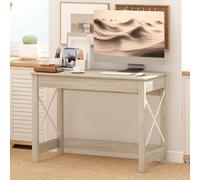 HOMCOM Bureau Moderne Bureau d'Ordinateur Facile à Monter pour Bureau Étude 105x50x76 cm Naturel