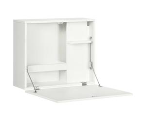 HOMCOM Bureau mural pliant gain de place 60x21,5x50 cm Blanc