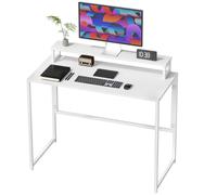 HOMCOM Bureau pliant Table d'ordinateur avec support écran pour bureau 100 x 48 x 87,5 cm