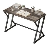 HOMCOM Bureau pour ordinateur 120 cm, bureau industriel avec piètement métallique en Z, table de travail pour bureau, gris aspect usé