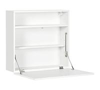 HOMCOM - Bureau mural - Panneaux de particules - 64x20x60cm - Blanc