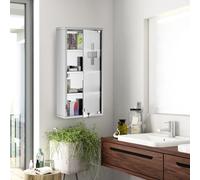 HOMCOM cabinet de pharmacie salle de bain, suspendu mural, avec étagères intérieures, 30x12x60 cm | Aosom France